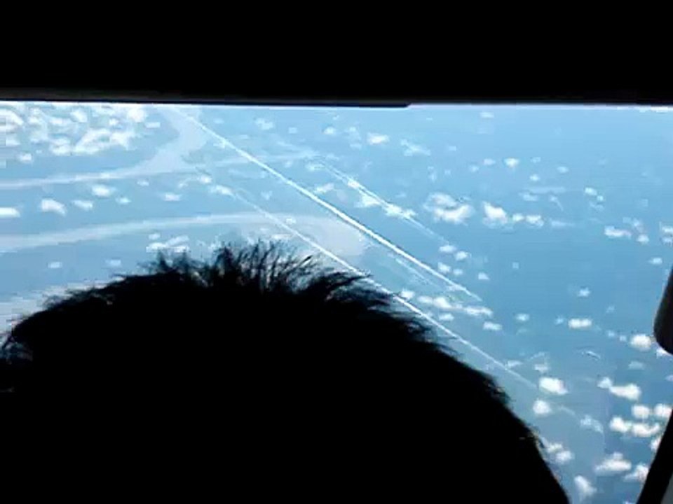 Leticia, Rio Amazonas. Limites Colombia, Brasil, Peru a 36000 pies