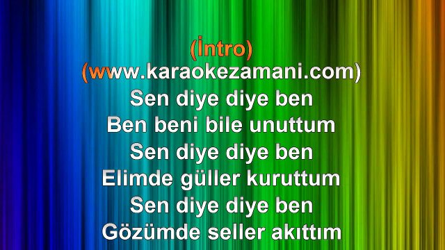 Bülent Serttaş - Sen Diye Diye - (2013) TÜRKÇE KARAOKE