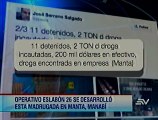 Operativo Eslabón 26 deja 11 detenidos y 2 toneladas de droga incautada en Manta