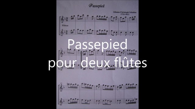 Johann Christoph Schultze - Passepied pour deux flûtes