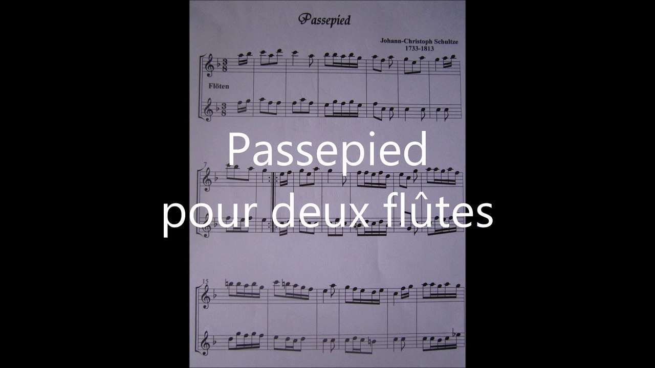 Johann Christoph Schultze - Passepied pour deux flûtes