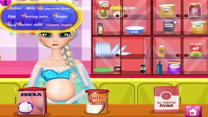 Pregnant Frozen Elsa Cooking Pancakes - Cooking game for kids