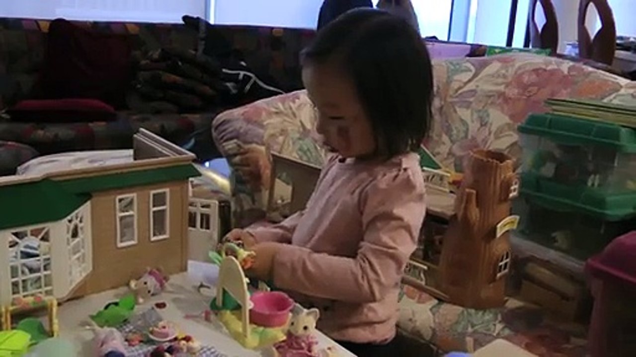 Sylvanian Families Rabbit Taking A Bath