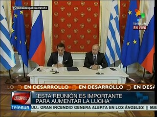 Tsipras: Ayuda económica rusa permitirá a Grecia salir de la crisis