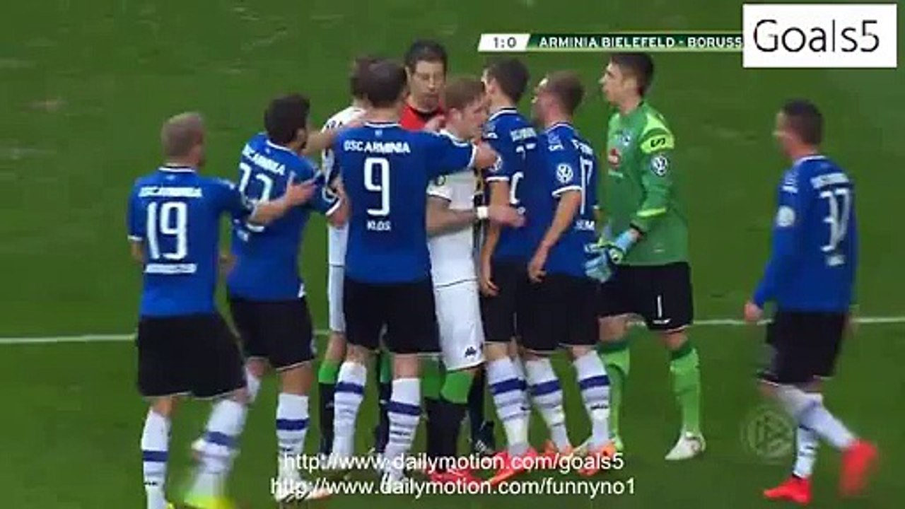 Kruse M Penalty Goal Bielefeld 1 - 1 Monchengladbach DFB Pokal 8-4-2015