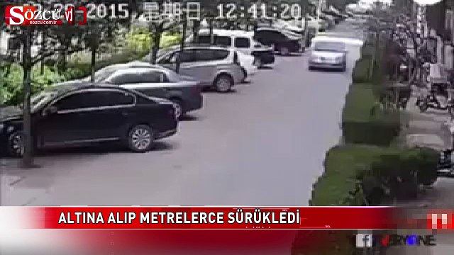 Altına alıp metrelerce sürükledi