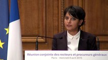 [ARCHIVE] Réunion conjointe des recteurs et des procureurs généraux : Allocution de Najat Vallaud-Belkacem