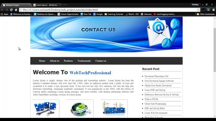 How to Make Website - Website Designing Part 7