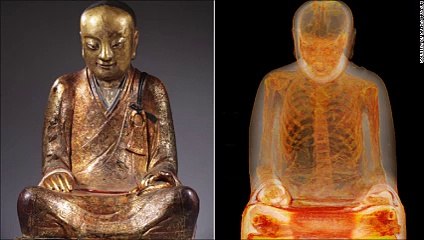 La statue du bouddha renfermait un moine momifié