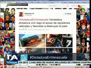 Opositores promueven en Twitter la etiqueta #DictaduraEnVenezuela