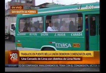 Puente Bella Unión: obra aún no empieza pese a promesa de Luis Castañeda