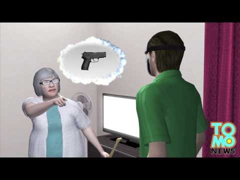 Alte Frau mit Sauerstoffflasche verprügelt Einbrecher mit Rückenkratzer