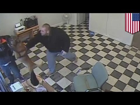 Perro ataca al ladrón armado que intento robar a su dueño