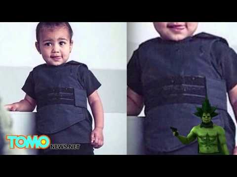 Kim Kardashian viste a su hija North West con un chaleco antibalas