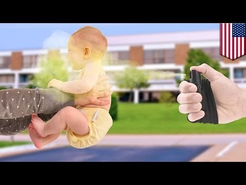 Отец прикрылся сыном от перцового газа