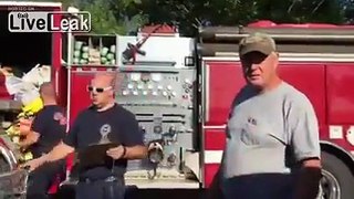 Man gets upset at firefighters for not using the nearest grocery store