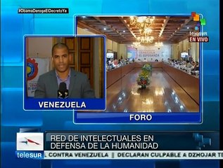 Exigen Red de Intelectuales a EE.UU. retirar decreto contra Venezuela
