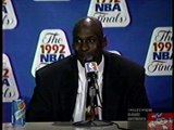 MICHAEL JORDAN PRESS CONFERENCE INTERVIEW DURING 1992 NBA FINALS BULLS VS BLAZERS