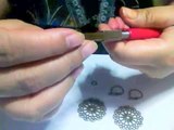 Making Dangling Earrings with Antique Flower Bronze Charms