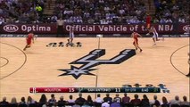 Tim Duncan Alley-oop Dunk - Rockets vs Spurs - April 8, 2015 - NBA Season 2014-15