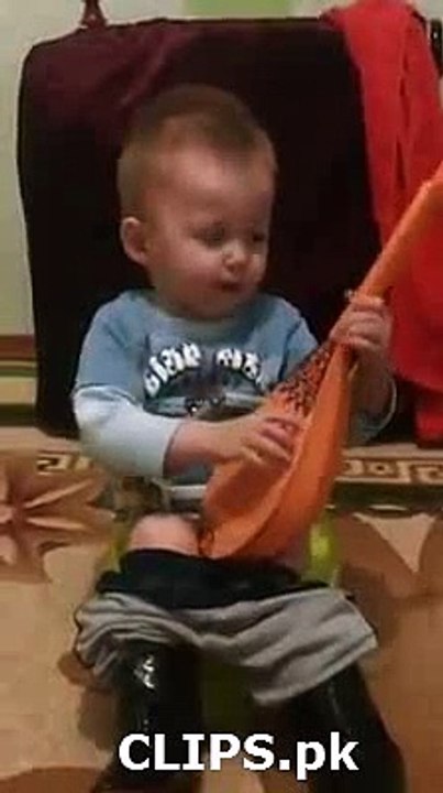 Little Baby Singing with Emotions
