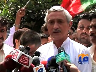 PTI's Jahangir Tareen speaks to media-09 April 2015