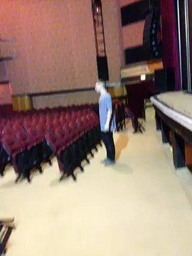 Dominos effct on chair in theater... So funny!