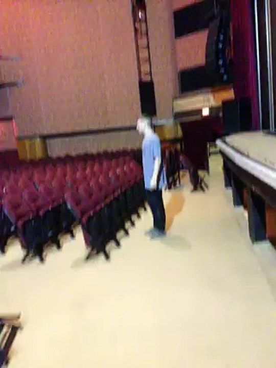 Dominos effct on chair in theater... So funny!