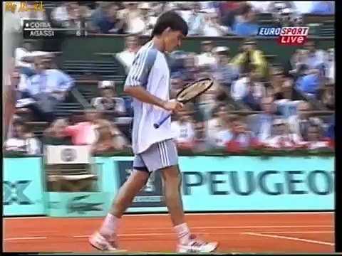 Guillermo Coria vs Andre Agassi - 2003 French Open QF Highlights