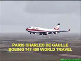 Boeing 747 400 World Travel atterrissage