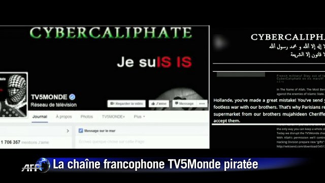 La chaîne francophone TV5Monde piratée