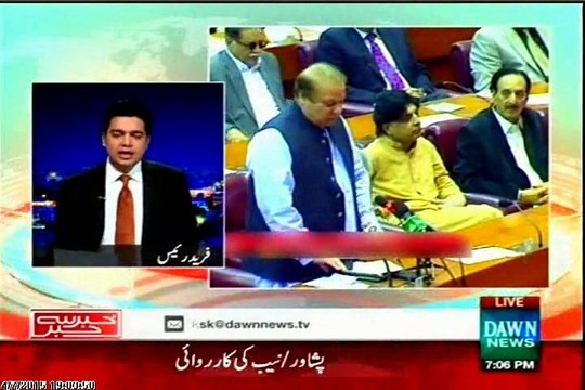 DAWN Khabar Say Khabar Fareed Rais with MQM Tahir Mushahidi (07 April 2015)