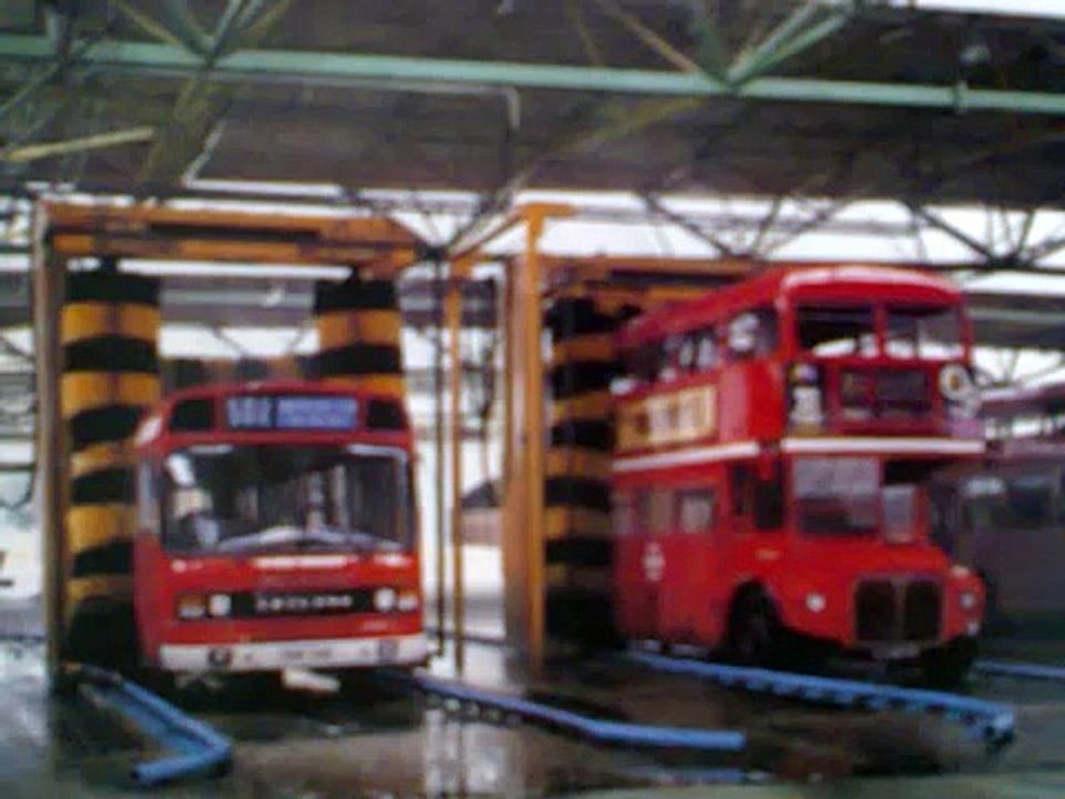 A few LONDON TRANSPORT + LONDON BUSES GARAGE SCENES