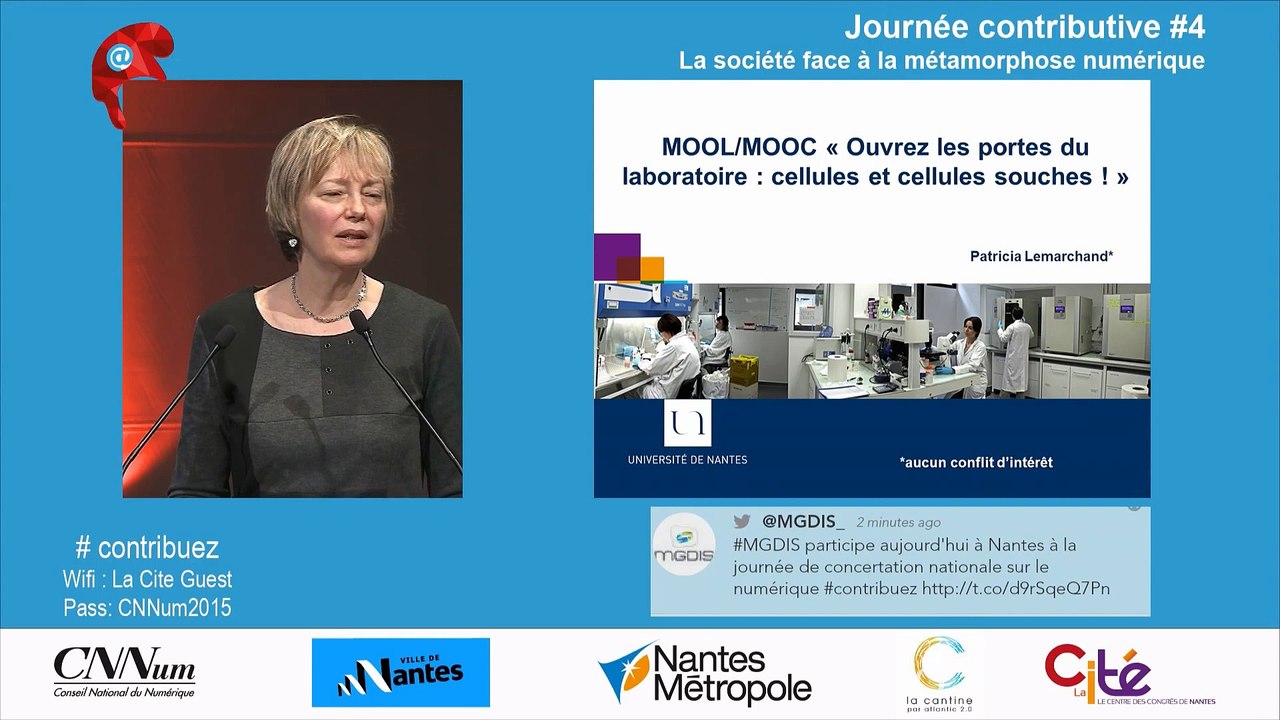 Pitch à Nantes lors de la 4e journée contributive de Patricia Lemarchand - Ouvrez les portes du laboratoire : la recherc