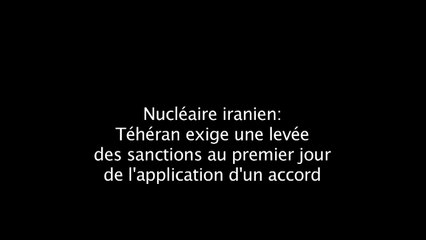 Pas d'accord sans levée des sanctions "le jour même"
