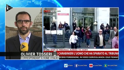 Un homme ouvre le feu au tribunal de Milan, tuant 2 personnes