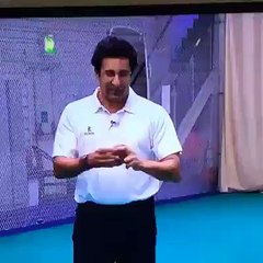 wasim akram bowling after 15yrs awesome
