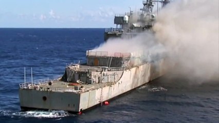 USS Bainbridge sinks ship