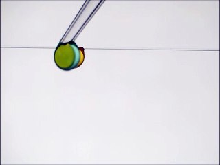 Interaction d'une goutte de propylène glycol diluée avec différentes concentration de propylène