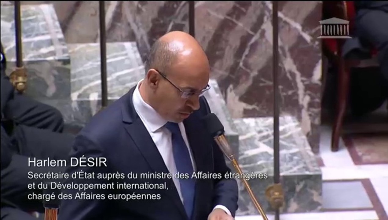 H. Désir répond à une QAG de Philippe Doucet sur le soutien aux combattants kurdes