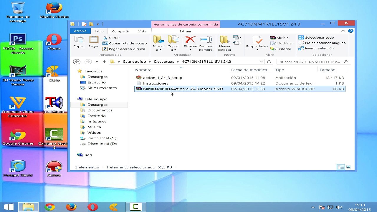Como Instalar Mirillis Action v1.24.3 y Dejarlo completamente Full (2015)