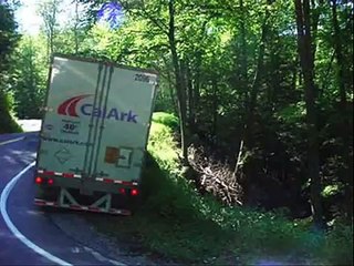 Semi truck crashes 1