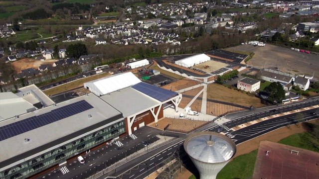 Le nouveau parc des expositions de Quimper vu du ciel