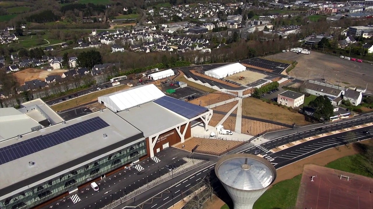 Le nouveau parc des expositions de Quimper vu du ciel