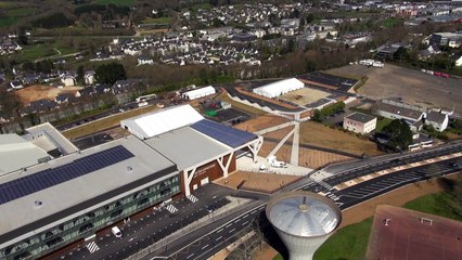 Le nouveau parc des expositions de Quimper vu du ciel