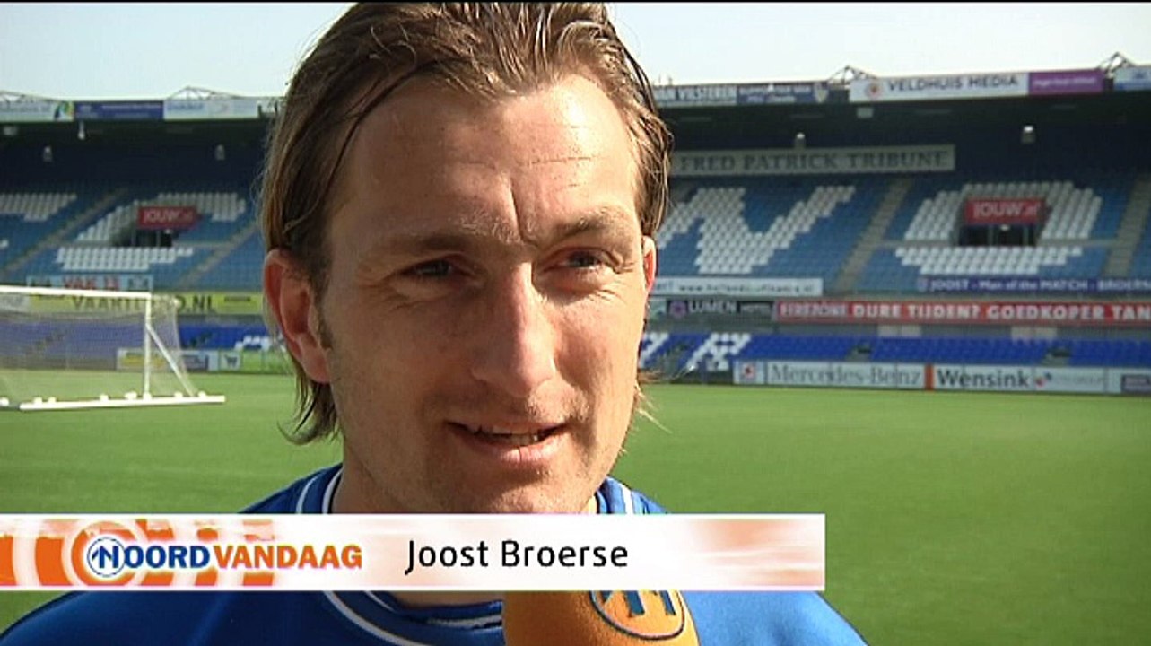 Broerse: Ik vond het heel leuk, maar ik juichte niet - RTV Noord