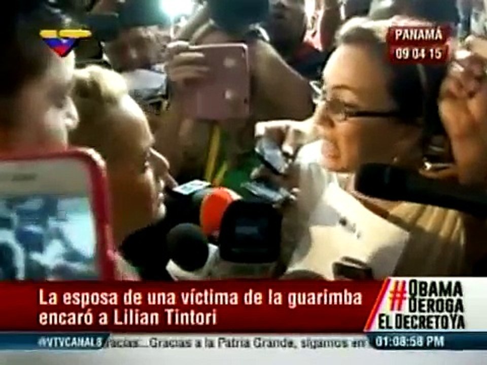 Representante del Comité de las Guarimbas encaró a Lilian Tintori en Panamá