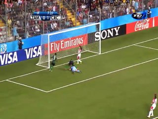 Gol: Zambia 1 - 1 Costa Rica