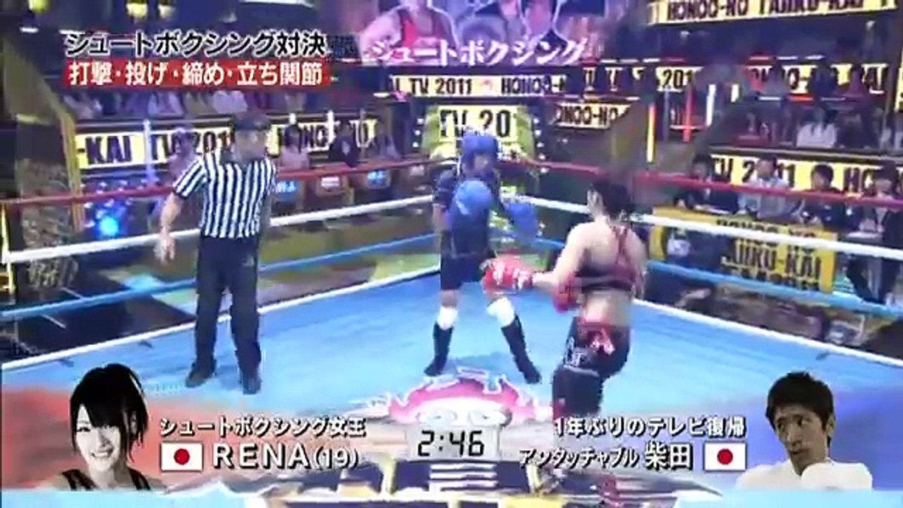 【美女を操る】美女格闘家が男芸人を3人連続KO.flv