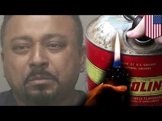 "Шутник" облил жену бензином и попытался её поджечь